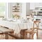Threadmade Home Elegance Plaid Jacquard Tablecloth, Ecru - 60"W x 120"L